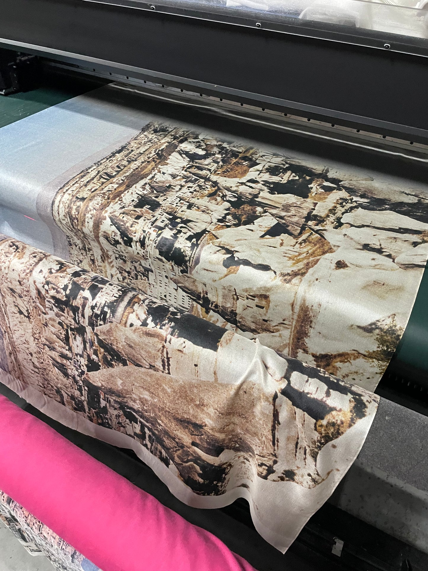 art print on silk mesh