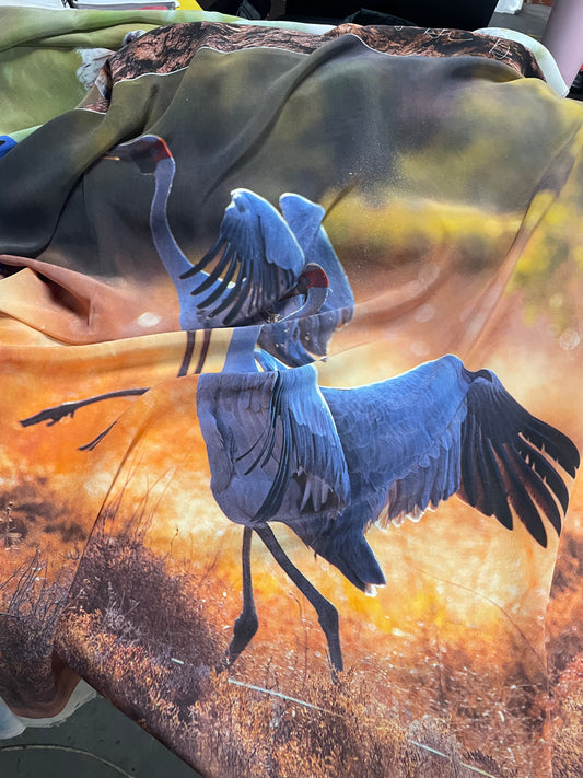 Silk Crepe De Chine 10 momme Custom Print