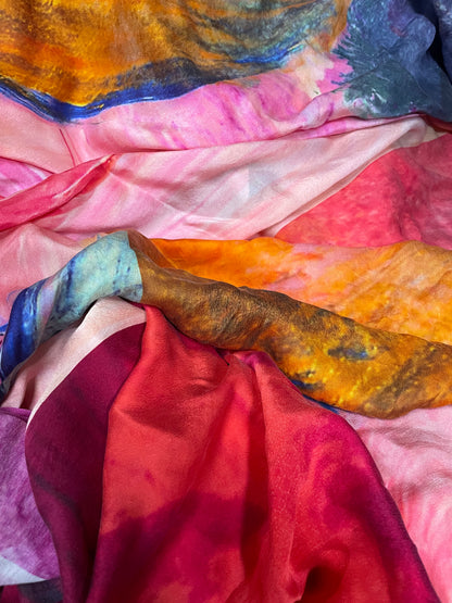 Silk Satin Georgette 12 momme Custom Print